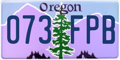 OR license plate 073FPB