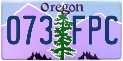 OR license plate 073FPC