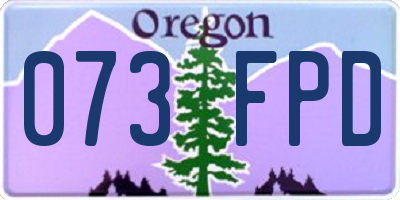 OR license plate 073FPD