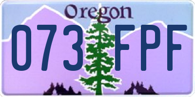OR license plate 073FPF