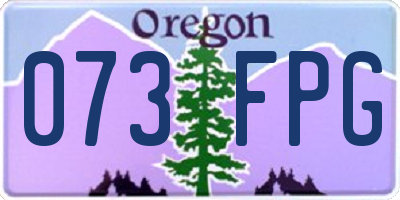 OR license plate 073FPG