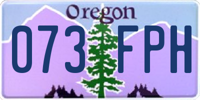 OR license plate 073FPH