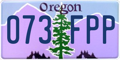 OR license plate 073FPP