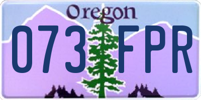 OR license plate 073FPR