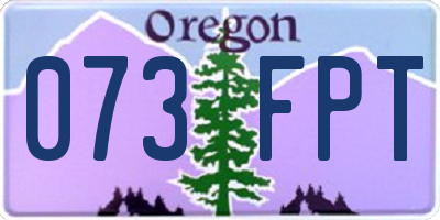 OR license plate 073FPT