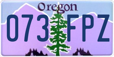 OR license plate 073FPZ