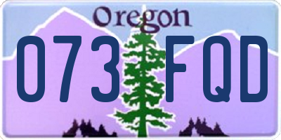 OR license plate 073FQD