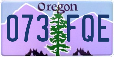 OR license plate 073FQE