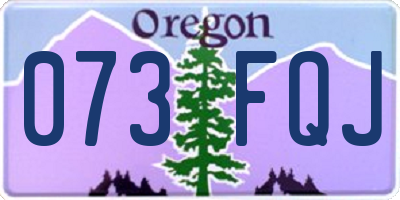 OR license plate 073FQJ