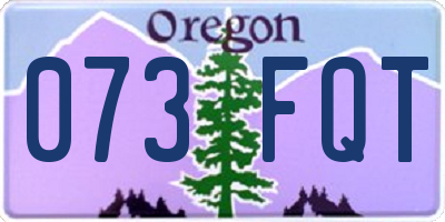 OR license plate 073FQT