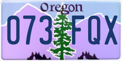 OR license plate 073FQX