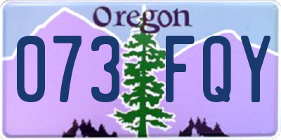 OR license plate 073FQY