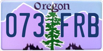 OR license plate 073FRB