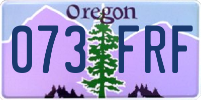 OR license plate 073FRF