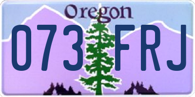 OR license plate 073FRJ