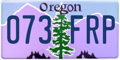 OR license plate 073FRP