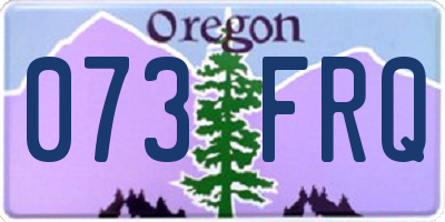 OR license plate 073FRQ