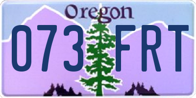 OR license plate 073FRT