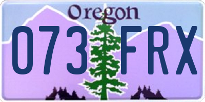 OR license plate 073FRX