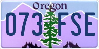 OR license plate 073FSE