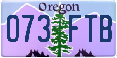 OR license plate 073FTB