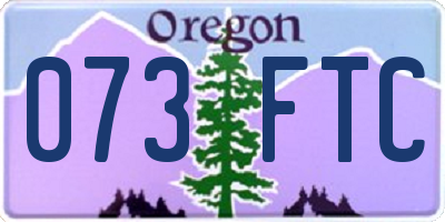 OR license plate 073FTC