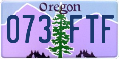 OR license plate 073FTF