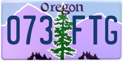 OR license plate 073FTG