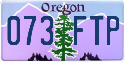 OR license plate 073FTP