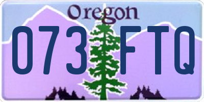OR license plate 073FTQ