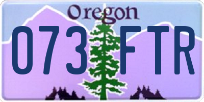 OR license plate 073FTR