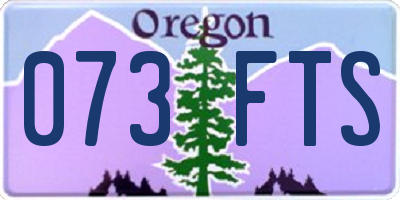 OR license plate 073FTS