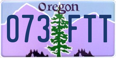OR license plate 073FTT