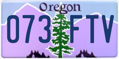 OR license plate 073FTV