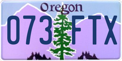 OR license plate 073FTX