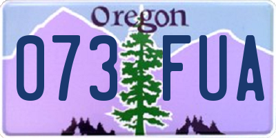 OR license plate 073FUA