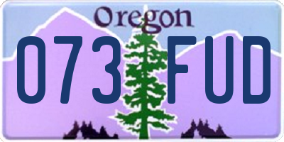 OR license plate 073FUD