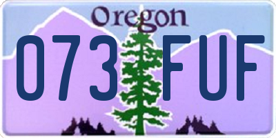 OR license plate 073FUF