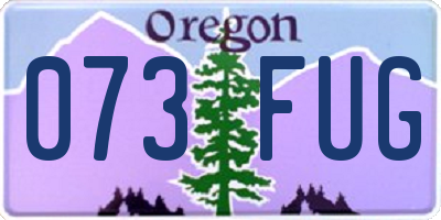 OR license plate 073FUG