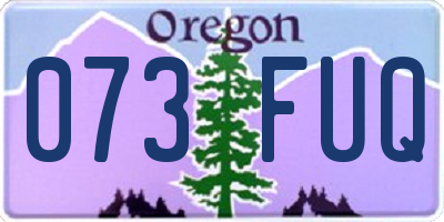 OR license plate 073FUQ