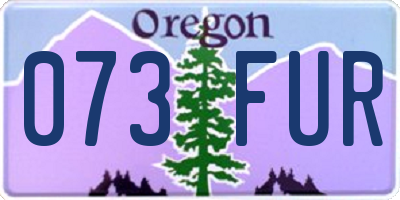 OR license plate 073FUR