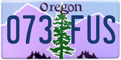 OR license plate 073FUS