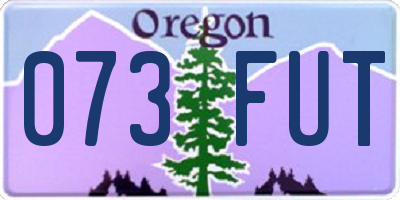 OR license plate 073FUT