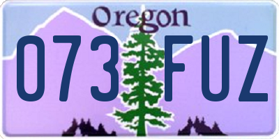 OR license plate 073FUZ