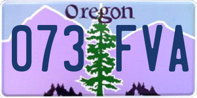 OR license plate 073FVA