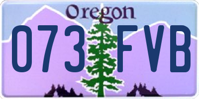 OR license plate 073FVB
