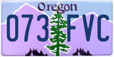 OR license plate 073FVC