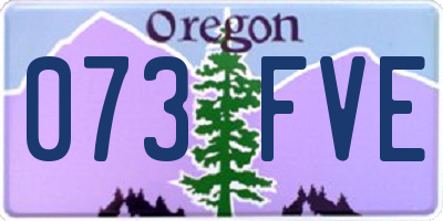 OR license plate 073FVE