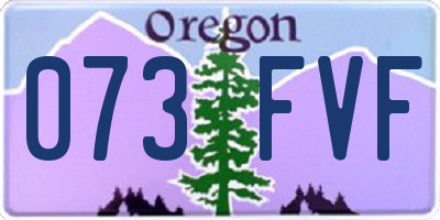 OR license plate 073FVF