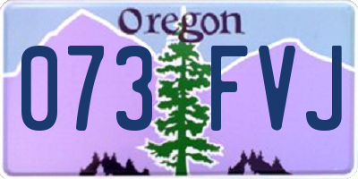 OR license plate 073FVJ